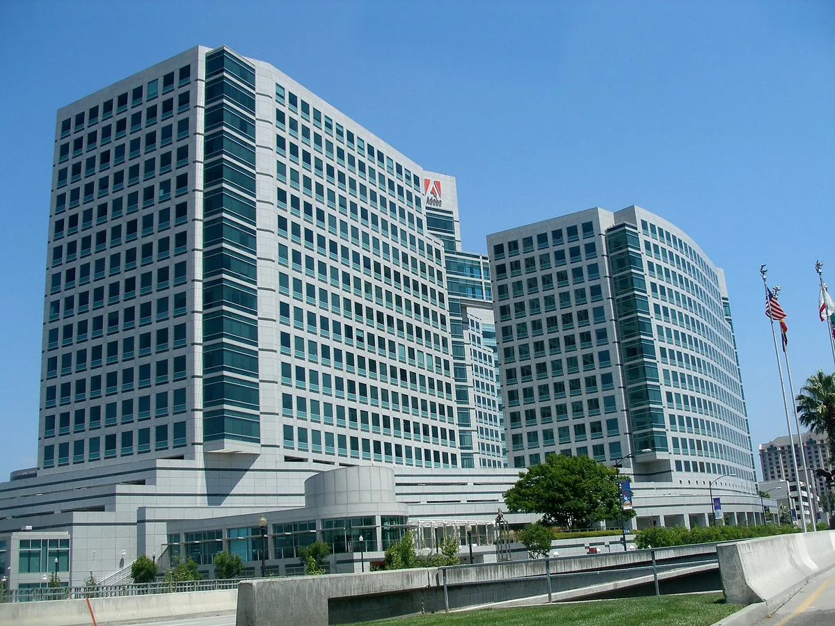 Adobe headquarters towers in San Jose, photographed in 2006.