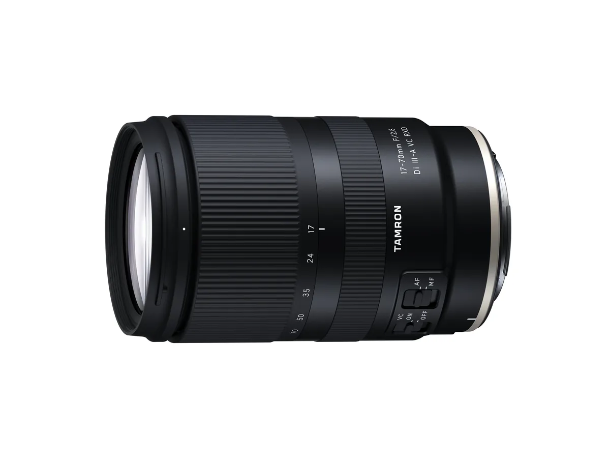 Official product photograph of the Canon RF mount Tamron 17–70mm F2.8 Di III-A VC RXD