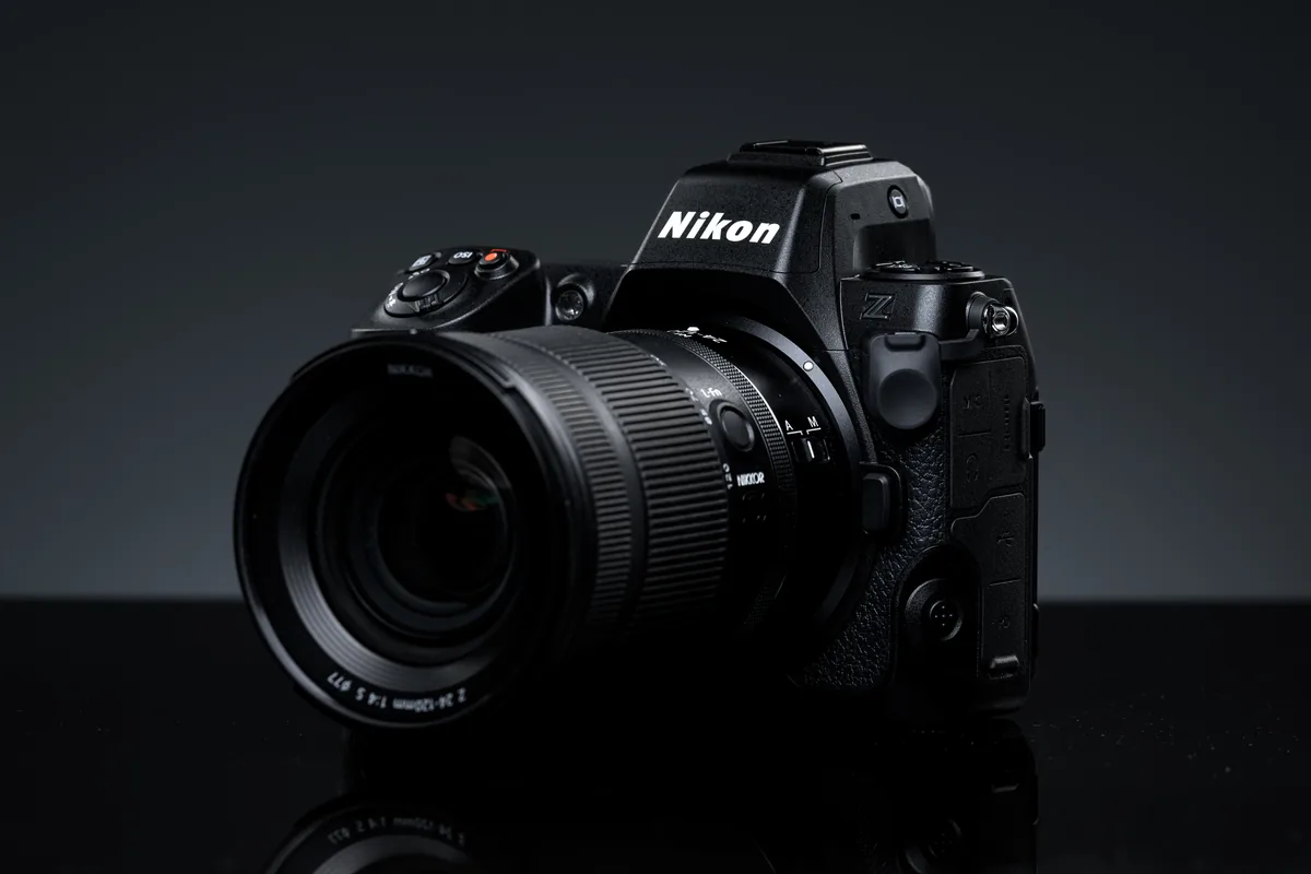 Nikon Z8 with a NIKKOR 24–120mm lens on a dark background.